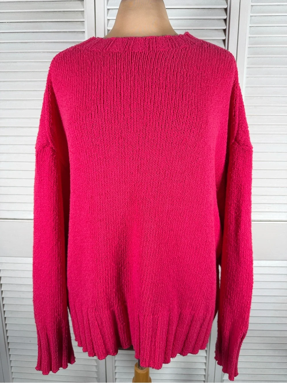 J.Crew Relaxed Crewneck Sweater 2X Pink Textured Boucle Knit NWT BX497